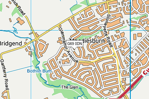 G69 0DN map - OS VectorMap District (Ordnance Survey)