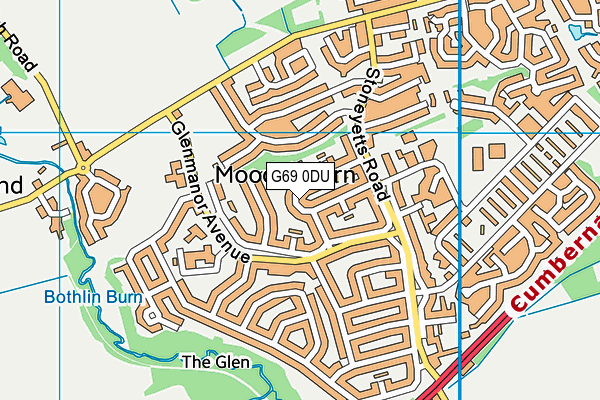 G69 0DU map - OS VectorMap District (Ordnance Survey)