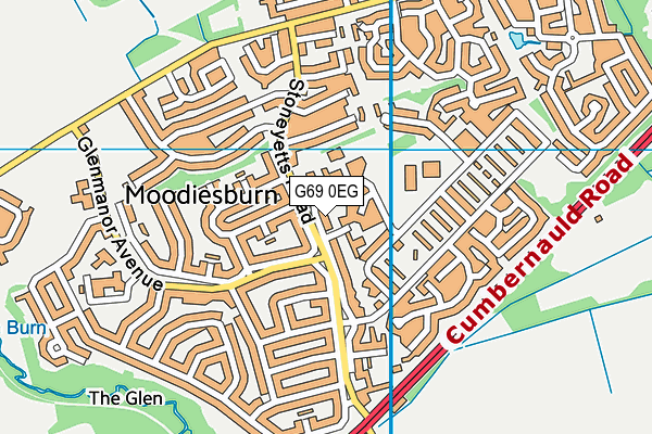 G69 0EG map - OS VectorMap District (Ordnance Survey)