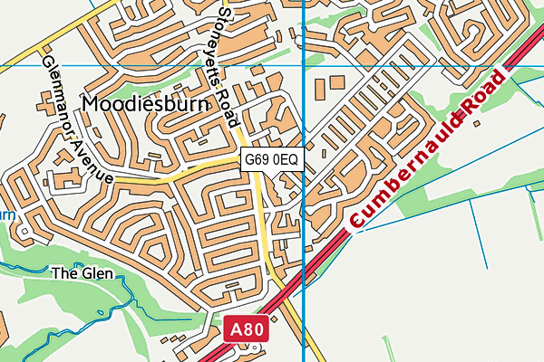 G69 0EQ map - OS VectorMap District (Ordnance Survey)