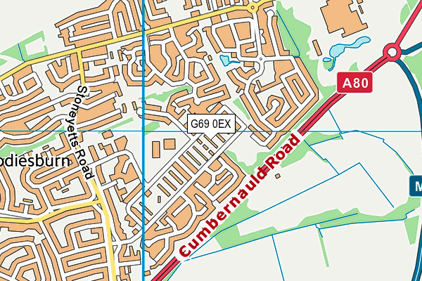 G69 0EX map - OS VectorMap District (Ordnance Survey)