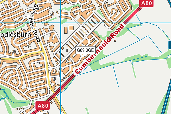 G69 0GE map - OS VectorMap District (Ordnance Survey)