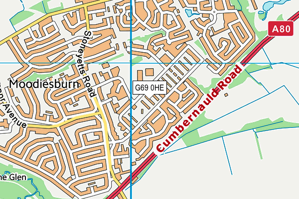 G69 0HE map - OS VectorMap District (Ordnance Survey)