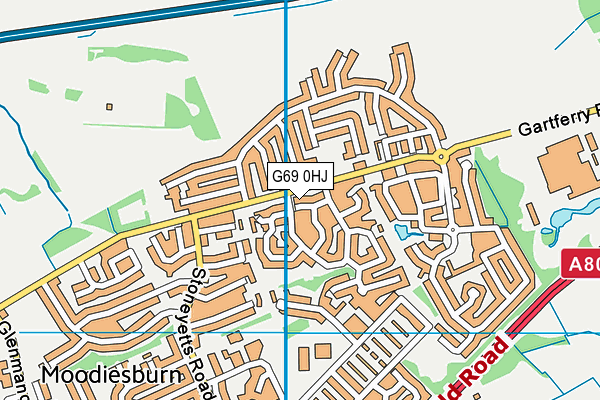 G69 0HJ map - OS VectorMap District (Ordnance Survey)