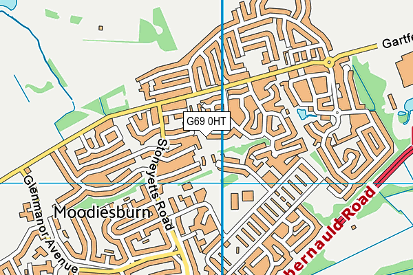 G69 0HT map - OS VectorMap District (Ordnance Survey)