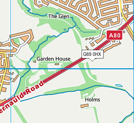 G69 0HX map - OS VectorMap District (Ordnance Survey)