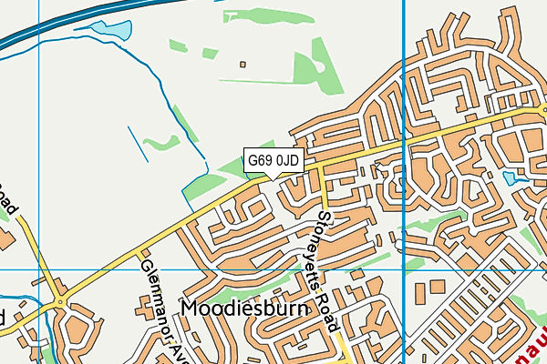 G69 0JD map - OS VectorMap District (Ordnance Survey)