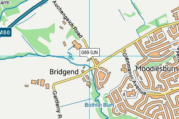 G69 0JN map - OS VectorMap District (Ordnance Survey)