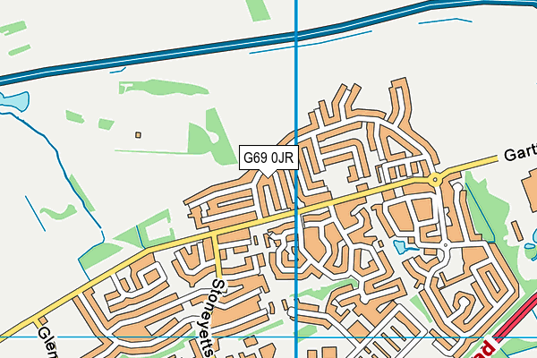 G69 0JR map - OS VectorMap District (Ordnance Survey)