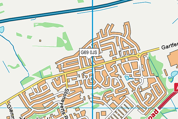 G69 0JS map - OS VectorMap District (Ordnance Survey)
