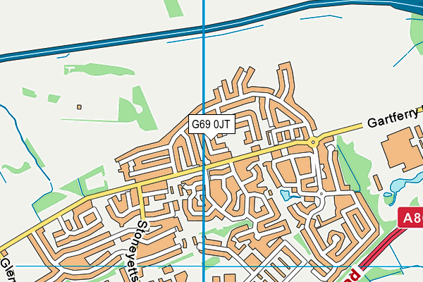 G69 0JT map - OS VectorMap District (Ordnance Survey)