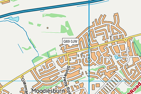 G69 0JW map - OS VectorMap District (Ordnance Survey)
