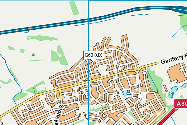 G69 0JX map - OS VectorMap District (Ordnance Survey)