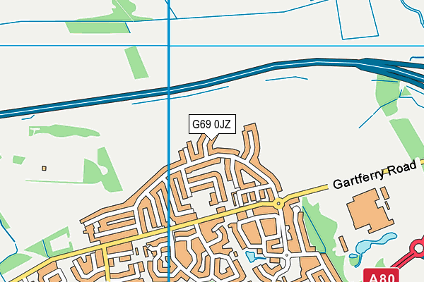 G69 0JZ map - OS VectorMap District (Ordnance Survey)