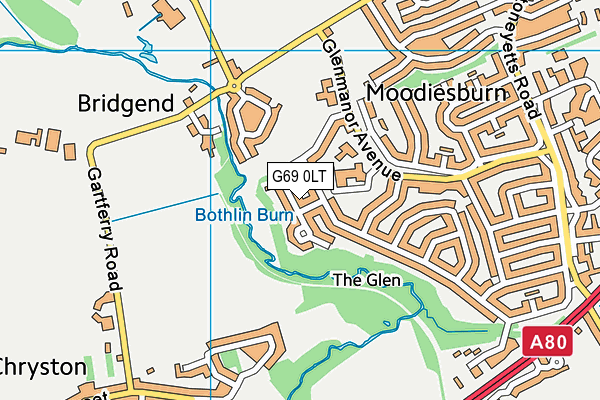 G69 0LT map - OS VectorMap District (Ordnance Survey)