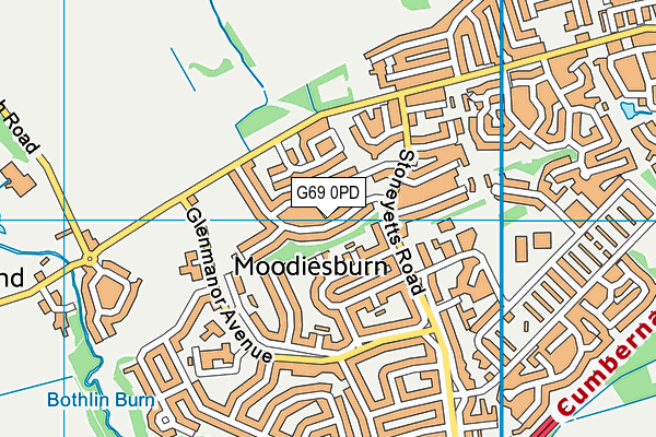 G69 0PD map - OS VectorMap District (Ordnance Survey)