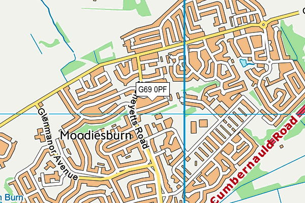 G69 0PF map - OS VectorMap District (Ordnance Survey)