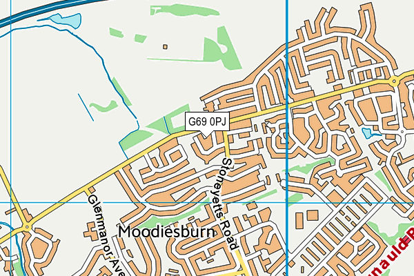 G69 0PJ map - OS VectorMap District (Ordnance Survey)