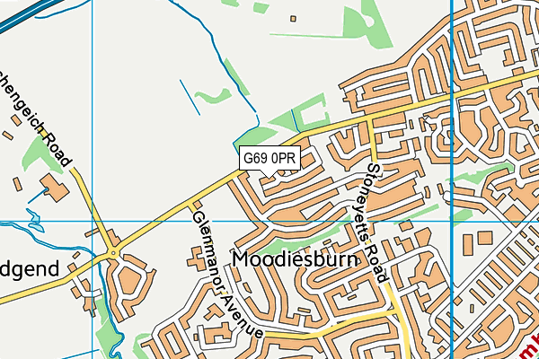 G69 0PR map - OS VectorMap District (Ordnance Survey)