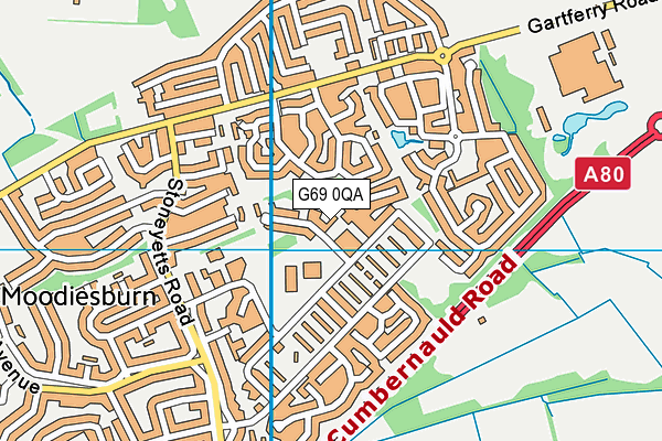 G69 0QA map - OS VectorMap District (Ordnance Survey)