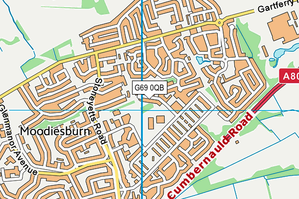 G69 0QB map - OS VectorMap District (Ordnance Survey)