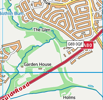 G69 0QF map - OS VectorMap District (Ordnance Survey)