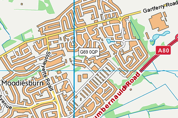 G69 0QP map - OS VectorMap District (Ordnance Survey)