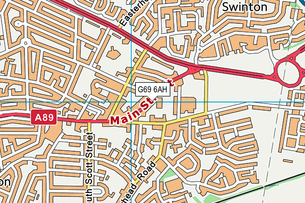 G69 6AH map - OS VectorMap District (Ordnance Survey)