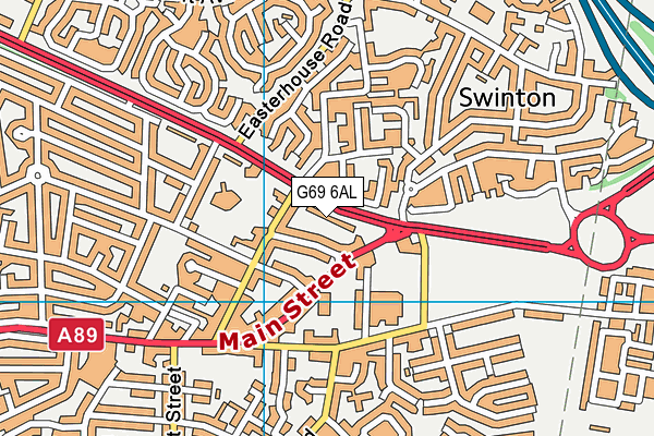 G69 6AL map - OS VectorMap District (Ordnance Survey)