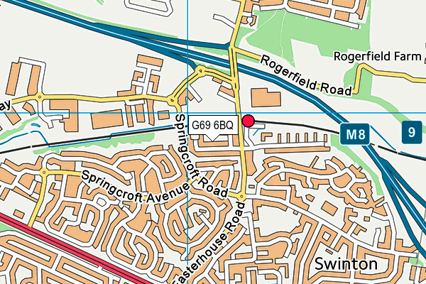 G69 6BQ map - OS VectorMap District (Ordnance Survey)