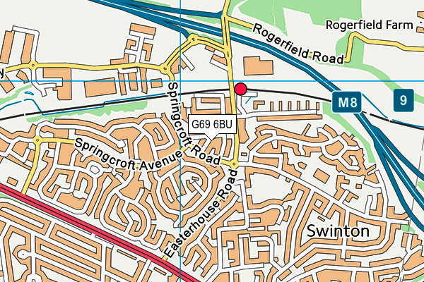 G69 6BU map - OS VectorMap District (Ordnance Survey)