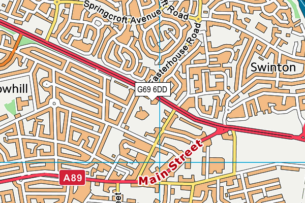 G69 6DD map - OS VectorMap District (Ordnance Survey)