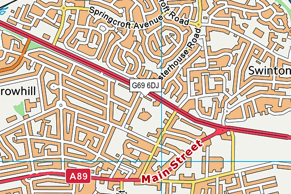 G69 6DJ map - OS VectorMap District (Ordnance Survey)