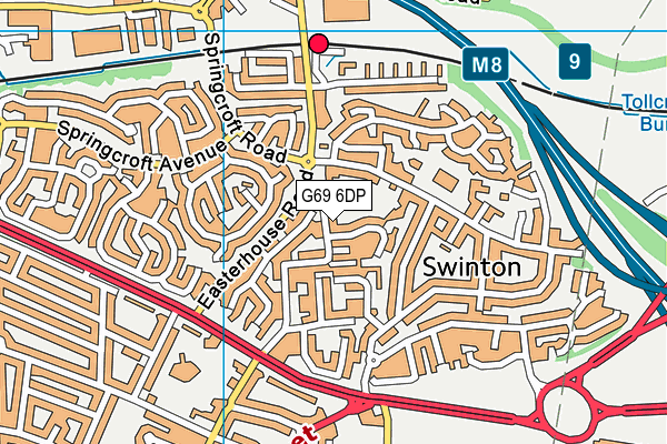 G69 6DP map - OS VectorMap District (Ordnance Survey)