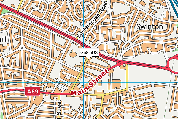 G69 6DS map - OS VectorMap District (Ordnance Survey)