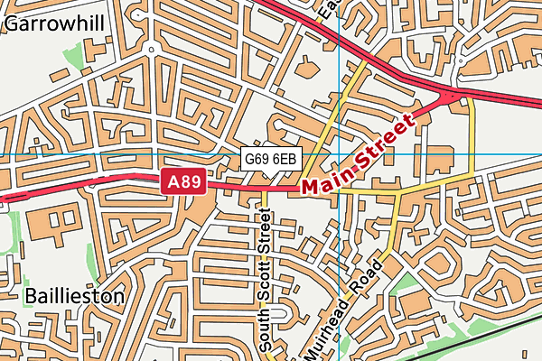 G69 6EB map - OS VectorMap District (Ordnance Survey)