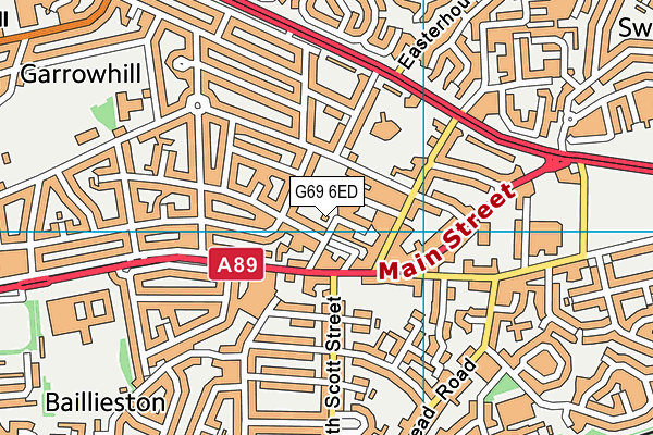 G69 6ED map - OS VectorMap District (Ordnance Survey)