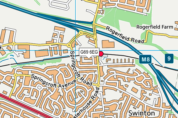 G69 6EG map - OS VectorMap District (Ordnance Survey)