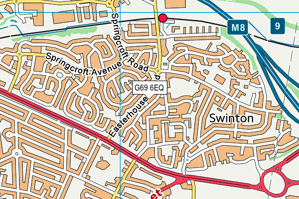 G69 6EQ map - OS VectorMap District (Ordnance Survey)