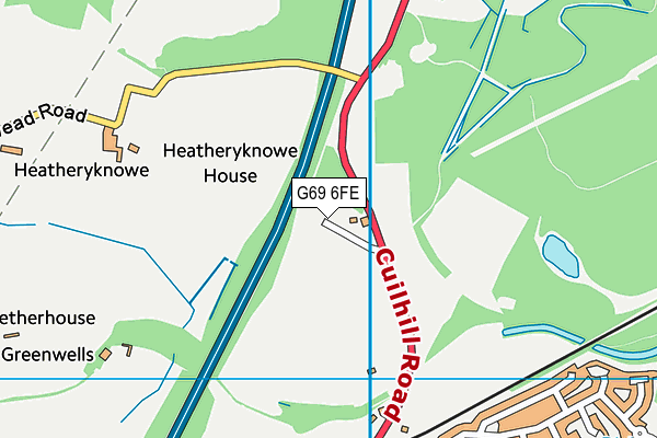 G69 6FE map - OS VectorMap District (Ordnance Survey)