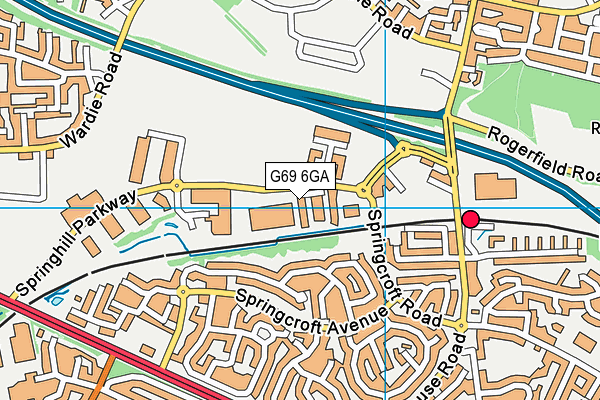 G69 6GA map - OS VectorMap District (Ordnance Survey)