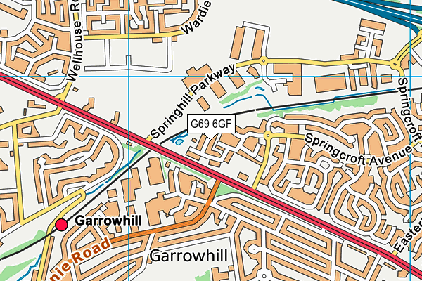 G69 6GF map - OS VectorMap District (Ordnance Survey)