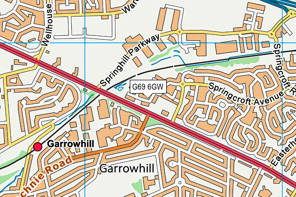 G69 6GW map - OS VectorMap District (Ordnance Survey)