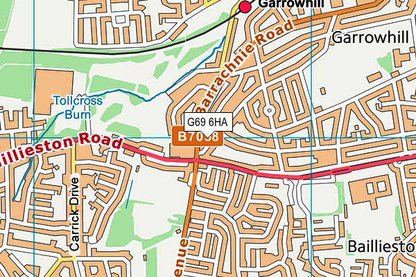 G69 6HA map - OS VectorMap District (Ordnance Survey)