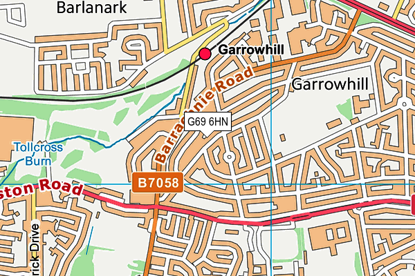 G69 6HN map - OS VectorMap District (Ordnance Survey)