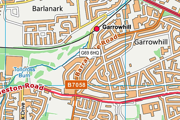 G69 6HQ map - OS VectorMap District (Ordnance Survey)