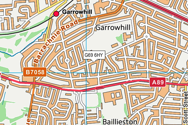 G69 6HY map - OS VectorMap District (Ordnance Survey)