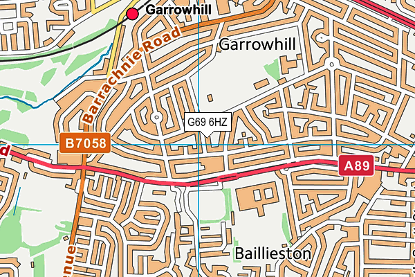 G69 6HZ map - OS VectorMap District (Ordnance Survey)