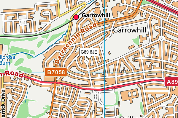 G69 6JE map - OS VectorMap District (Ordnance Survey)