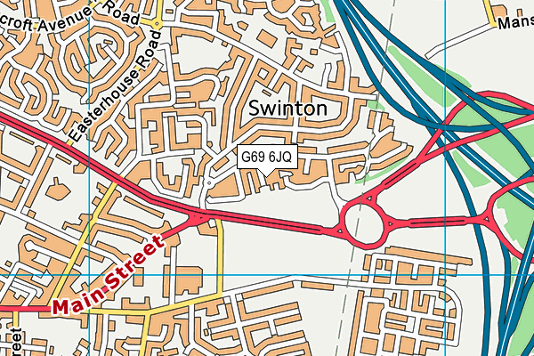 G69 6JQ map - OS VectorMap District (Ordnance Survey)